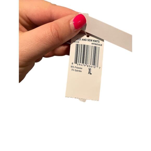 Grace Top Women's XL Purple Short Sleeve Knotted Front Shawl Neck Pullover - Picture 4 of 4